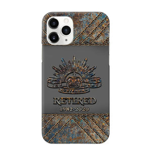 Personalized Retired Australian Army Logo Custom Service Time Phonecase Printed VQ241086