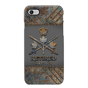 Personalized Retired Canadian Army Logo Custom Service Time Phonecase Printed VQ241086