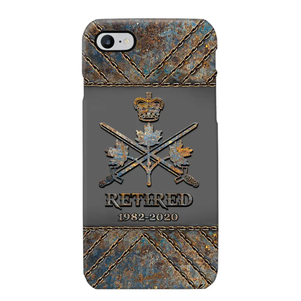 Personalized Retired Canadian Army Logo Custom Service Time Phonecase Printed VQ241086