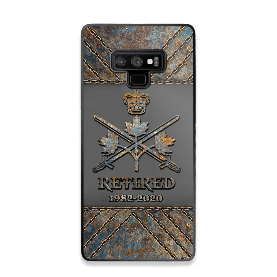 Personalized Retired Canadian Army Logo Custom Service Time Phonecase Printed VQ241086