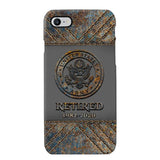 Personalized Retired US Army Logo Custom Service Time Phonecase Printed VQ241086