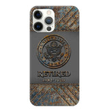 Personalized Retired US Army Logo Custom Service Time Phonecase Printed VQ241086