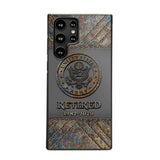 Personalized Retired US Army Logo Custom Service Time Phonecase Printed VQ241086