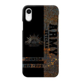 Personalized Australian Army Veteran Australian Army Logo Custom Name & Time Phonecase Printed QTKH241089