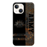 Personalized Australian Army Veteran Australian Army Logo Custom Name & Time Phonecase Printed QTKH241089