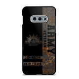 Personalized Australian Army Veteran Australian Army Logo Custom Name & Time Phonecase Printed QTKH241089