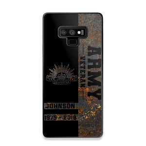 Personalized Australian Army Veteran Australian Army Logo Custom Name & Time Phonecase Printed QTKH241089