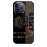 Personalized US Army Veteran US Army Logo Custom Name & Time Phonecase Printed QTKH241089