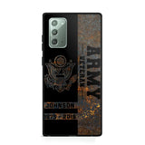 Personalized US Army Veteran US Army Logo Custom Name & Time Phonecase Printed QTKH241089