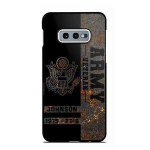 Personalized US Army Veteran US Army Logo Custom Name & Time Phonecase Printed QTKH241089