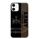 Personalized Canadian Army Veteran Canadian Army Logo Custom Name & Time Phonecase Printed QTKH241089