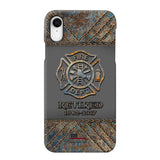 Personalized Retired US Firefighter Custom Service Time Phonecase Printed QTKH241100