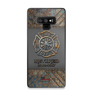 Personalized Retired US Firefighter Custom Service Time Phonecase Printed QTKH241100