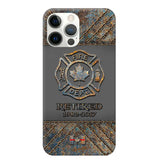 Personalized Retired Canadian Firefighter Custom Service Time Phonecase Printed QTKH241100