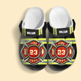 Personalized Firefighter Logo Custom Name & ID  Clogs Slipper Shoes Printed AHHN241108