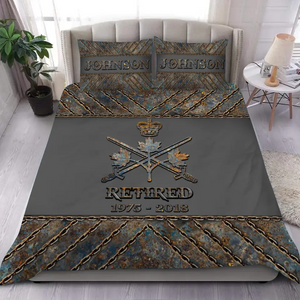 Personalized Retired Canadian Veteran Canadian Army Logo Custom Name & Time Bedding Set Printed KVH241094