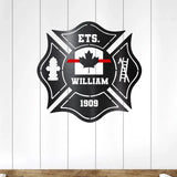 Personalized Canadian Firefighter Custom ID & Name Metal Sign Printed HN241128