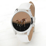 Personalized Upload Your Horse Photo Horse Lovers Gift Women Watch Leather Band Printed HN24796