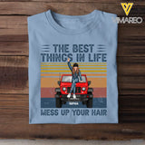 Personalized The Best Things In Life Mess Up Your Hair Jeep Girl T-shirt Printed HN241137