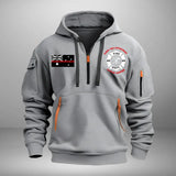 Personalized Australian Firefighter Custom Name & Department Quarter Zip Hoodie 2D Printed AHHN241156