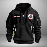 Personalized Austrian Firefighter Custom Name & Department Quarter Zip Hoodie 2D Printed AHHN241156