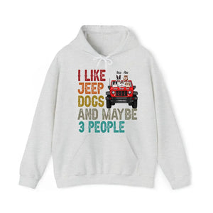 Personalized I Like Jeep Dogs And Maybe 3 People Hoodie 2D Printed HN241176