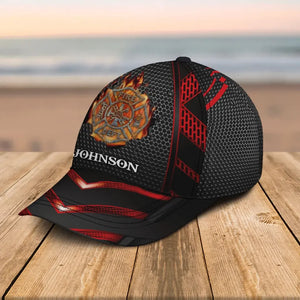 Personalized Firefighter Logo Custom Name Cap 3D Printed AHVQ241184