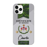 Personalized Canadian Veteran Logo Custom Name & Rank Gold Phonecase Printed AHHN241185