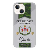 Personalized Canadian Veteran Logo Custom Name & Rank Gold Phonecase Printed AHHN241185