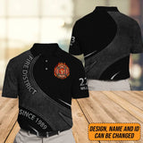 Personalized Firefighter Logo Custom Name, Time & Deapartment Polo Shirt Printed AHHN241208