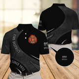 Personalized Firefighter Logo Custom Name, Time & Deapartment Polo Shirt Printed AHHN241208