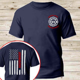 Personalized US Firefighter Custom Name, ID & Department T-shirt Printed QTKH241209