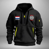 Personalized Dutch Firefighter Custom Name & Department Quarter Zip Hoodie 2D Printed VQ24998