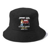 Personalized Jeep Girl Classy Sassy And A Bit Smart Assy Bucket Hat Printed HN241237