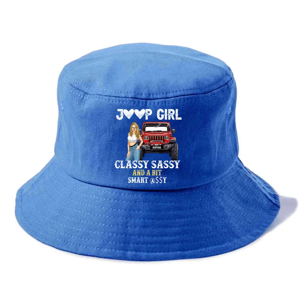 Personalized Jeep Girl Classy Sassy And A Bit Smart Assy Bucket Hat Printed HN241237