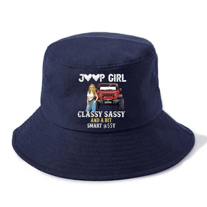 Personalized Jeep Girl Classy Sassy And A Bit Smart Assy Bucket Hat Printed HN241237