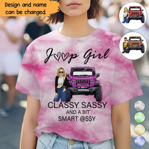 Personalized Jeep Girl Classy Sassy And A Bit Smart Assy 3D T-shirt Printed HN241258