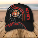 Personalized Firefighter Logo Retired Firefighter Custom Time Cap 3D Printed AHN241293