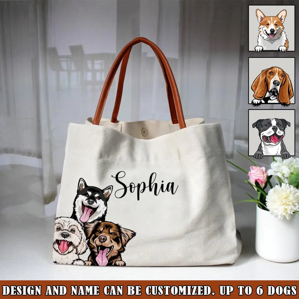 Personalized Dog Lover Canvas Bag 2D Printed VQ241285