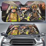 Personalized Upload Photo Firefighter Carshade 3D Printed LVA241287