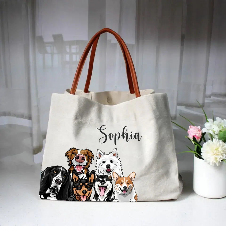 Personalized Dog Lover Canvas Bag 2D Printed VQ241285