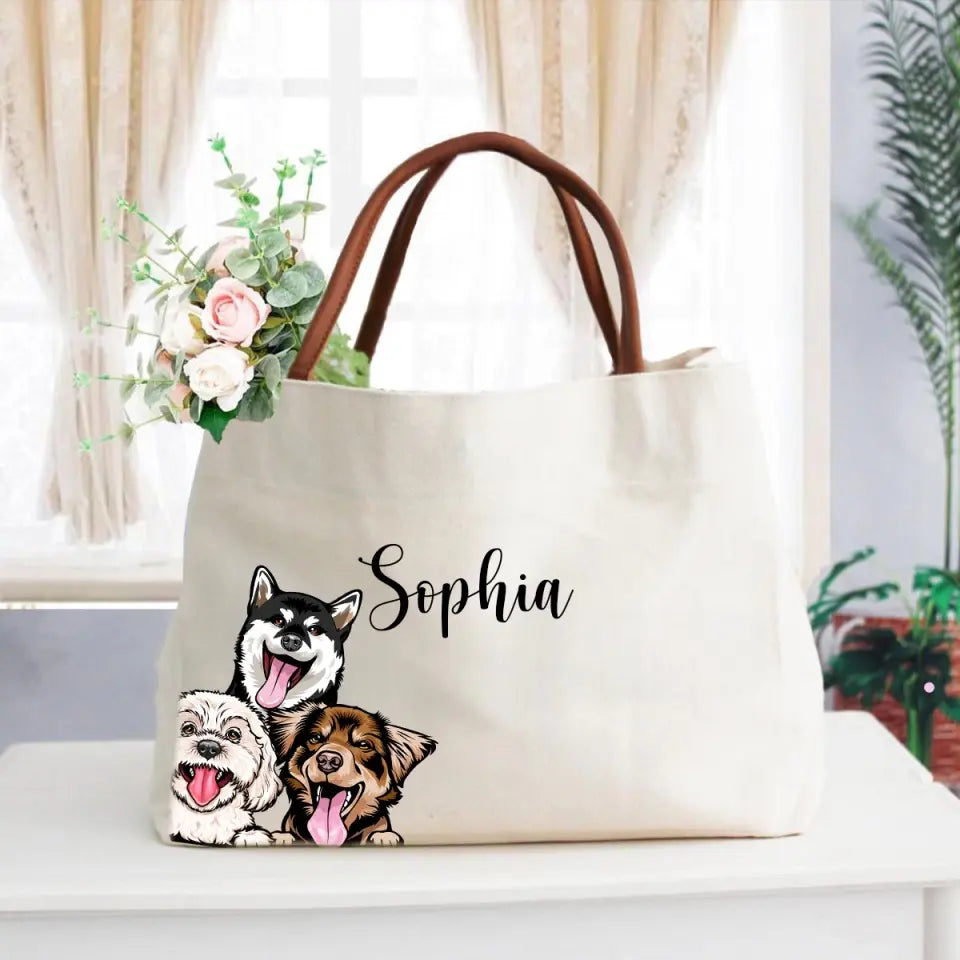 Personalized Dog Lover Canvas Bag 2D Printed VQ241285