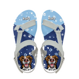 Personalized Dog Cute Dog Name Dog Lovers Gift Open Toe Sandal Rubber Printed VQ241292