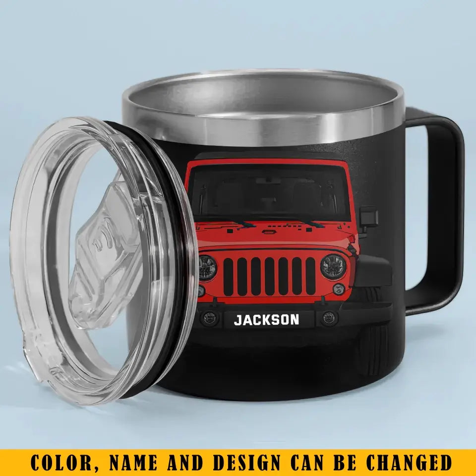 Personalized Jeep Car Custom Name Coffee Cup Printed KVH241322