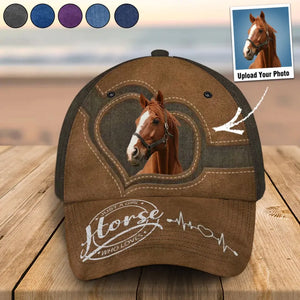 Personalized Upload Your Horse Photo Horse Lovers Gift Cap 3D Printed HN241327