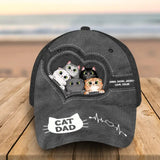 Personalized Cat Dad Cat Mom Cat Lovers Gift Cap 3D Printed HN241310