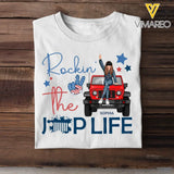 Personalized Rockin' The Jeep Girl Custom Name Independence Day T-shirt Printed HN241350