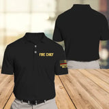 Personalized US Firefighter Custom Name Polo Shirt Printed QTHN241351