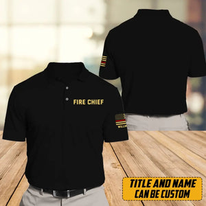 Personalized US Firefighter Custom Name Polo Shirt Printed QTHN241351