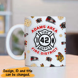 Personalized Firefighter Logo Custom ID Firefighter Gift White Mug Printed AHHN241354